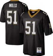 Mitchell & Ness Men's Mitchell & Ness Sam Mills Black New Orleans Saints Legacy Replica Jersey
