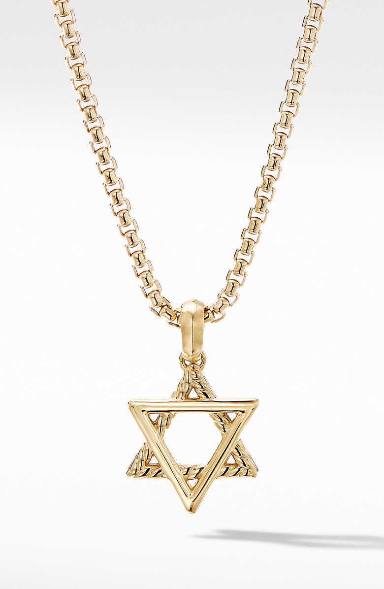 David Yurman Modern Renaissance Star of David Pendant in 18K Yellow Gold, Alternate, color, 