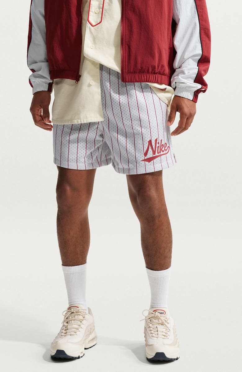 Nike Sportswear Club Flow Shorts, Main, color, Photon Dust/ Team Crimson