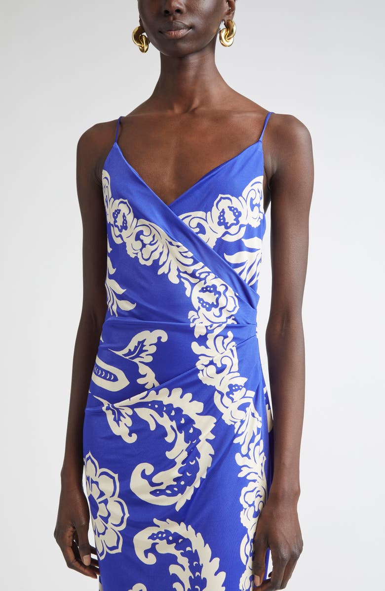 Etro Paisley Print Faux Wrap Dress, Alternate, color, 