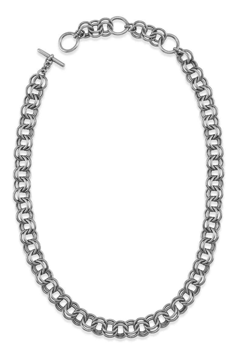 Double Link Chain Necklace, Main, color, VIN SLV METAL
