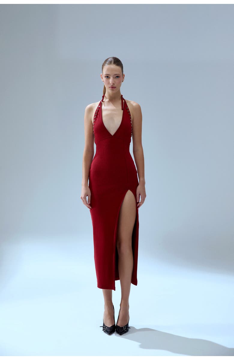 PCFG Your *Itch 2 Tones Rib Dress, Alternate, color, Red