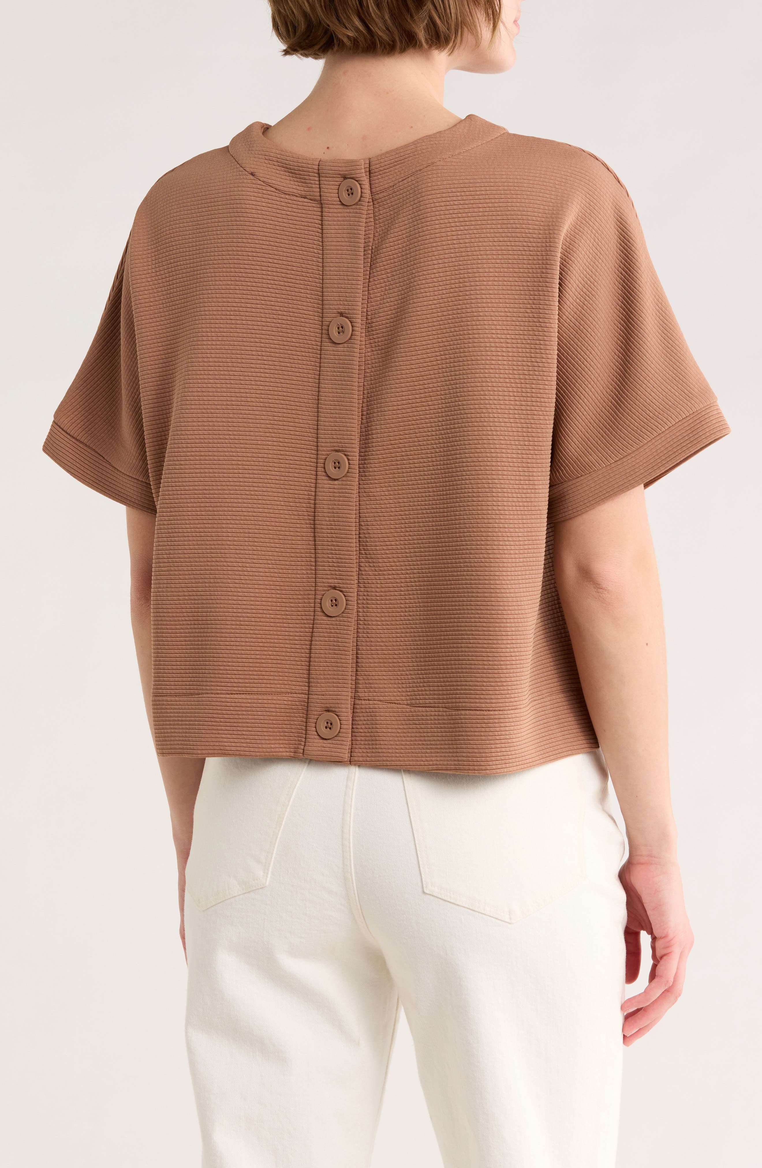 Ottoman Rib Button Back Top - image 4
