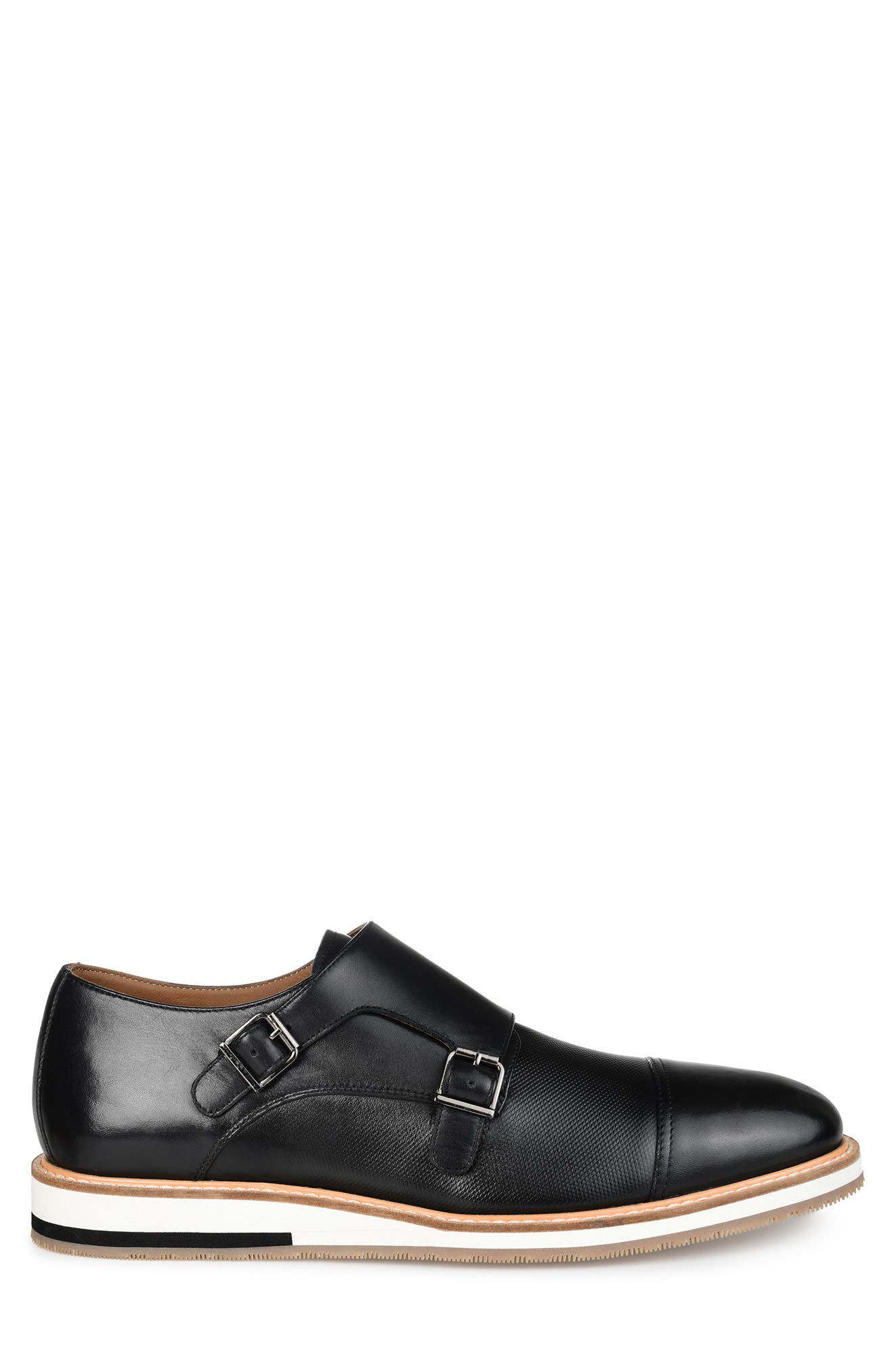 Thomas & Vine Thatcher Perforated Leather Monk Strap Derby, Alternate, color, 