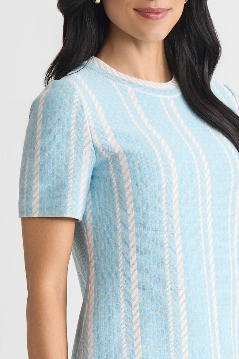 Roadmap Pattern Soft Knit Top, Alternate, color, Serene/Limestone/White