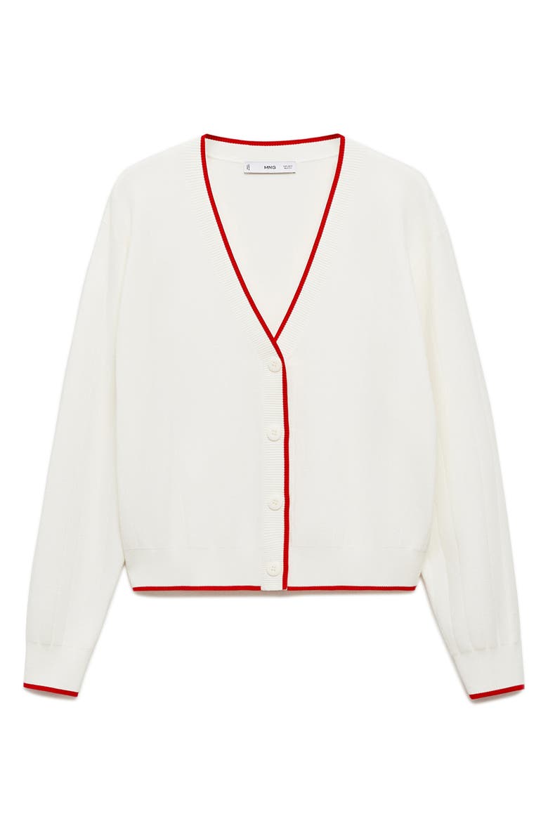 MANGO Tipped Relaxed Cardigan, Main, color,