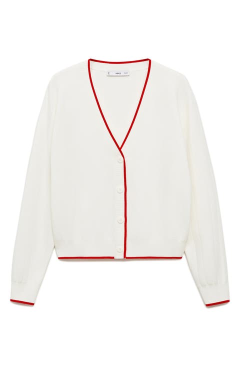 Tipped Relaxed Cardigan