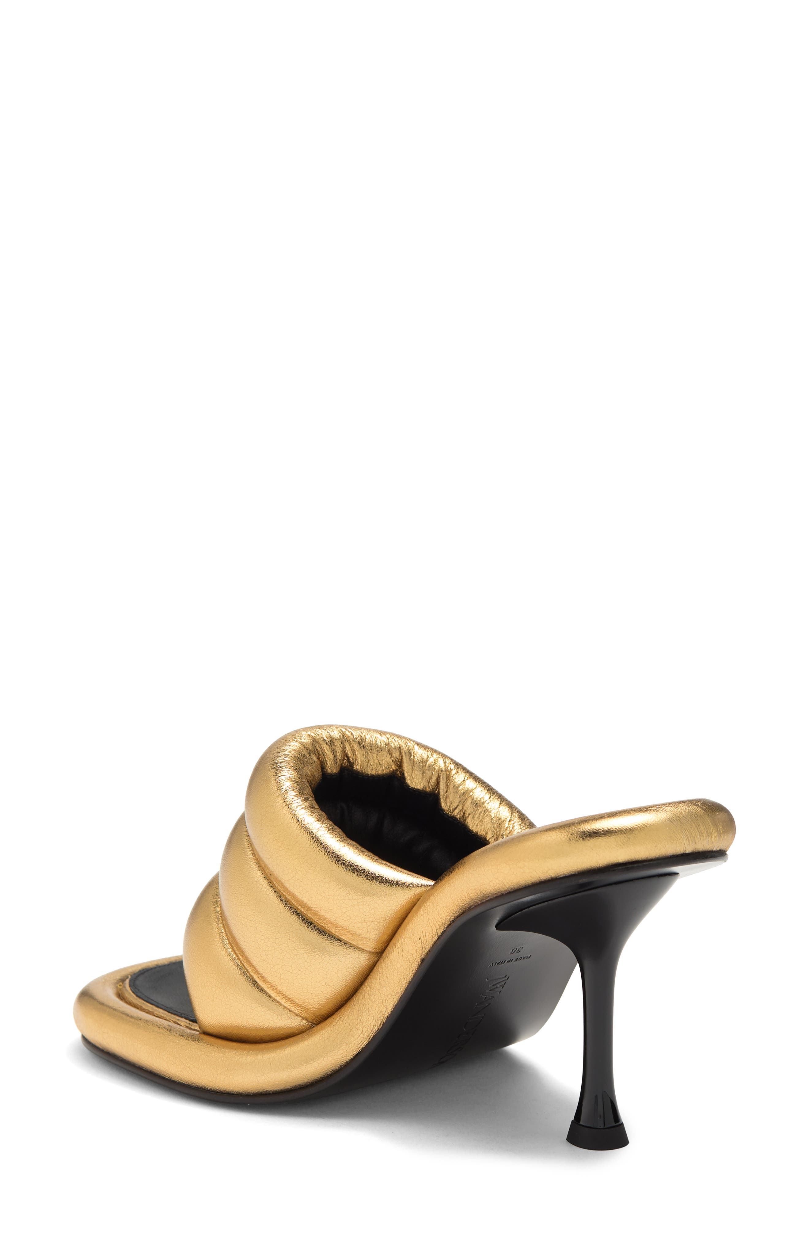 JW Anderson Metallic Quilted Slide Sandal, Alternate, color, 