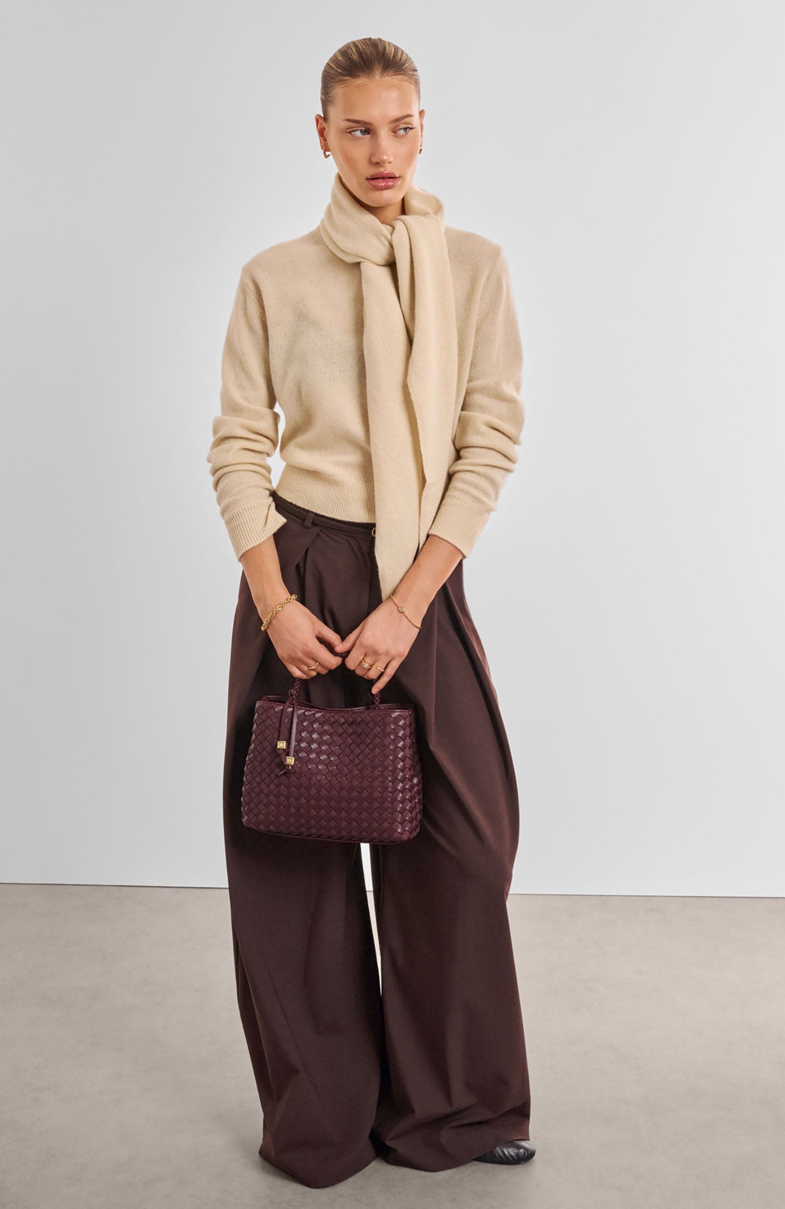 Nova Woven Texture Top Handle Bag, Alternate, color, Cherry Mixed