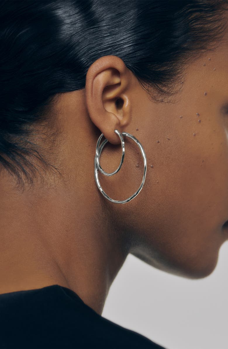 Monica Vinader Siren Muse Medium Hoop Earrings, Alternate, color, Sterling Silver