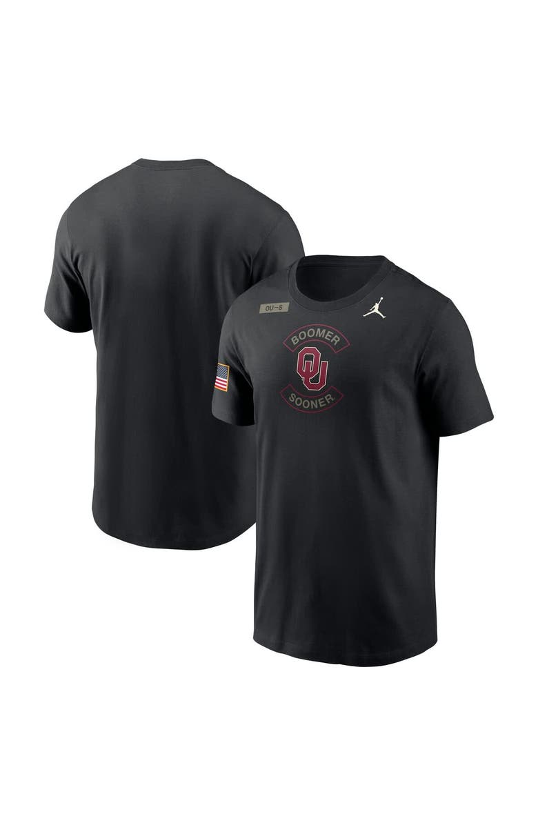 Jordan Brand Men's Jordan Brand Black Oklahoma Sooners 2025 Military Appreciation Dri-FIT T-Shirt, Main, color, Black