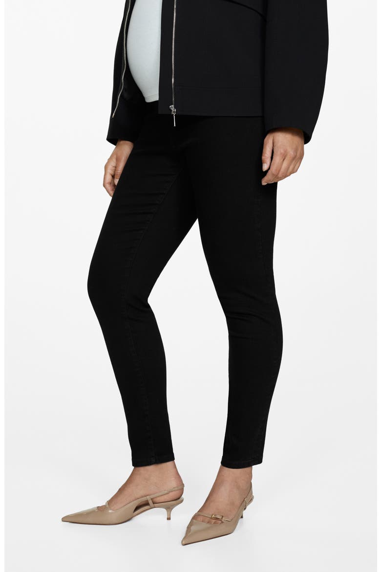 Maternity Ankle Skinny Jeans, Main, color, BLACK DENIM