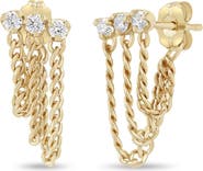 Zoë Chicco Diamond Waterfall Chain Earrings