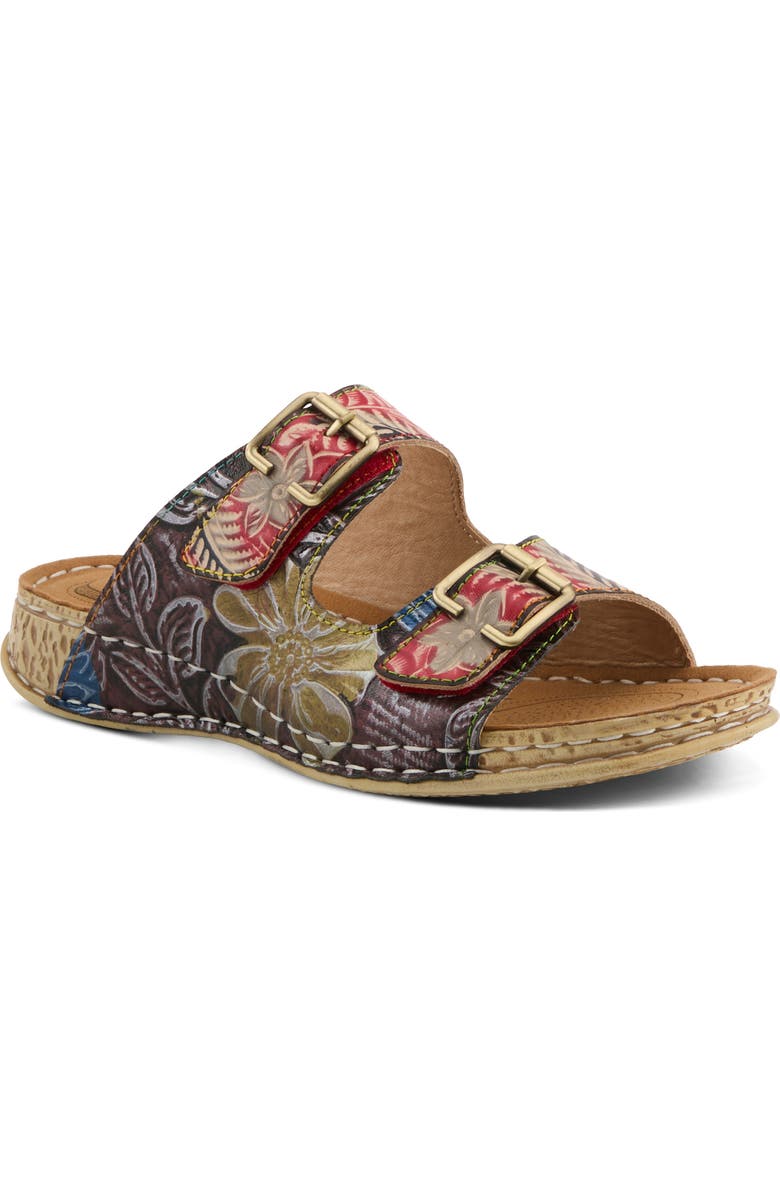 L'Artiste by Spring Step Sunjai Slide Sandal, Main, color, Red Multi