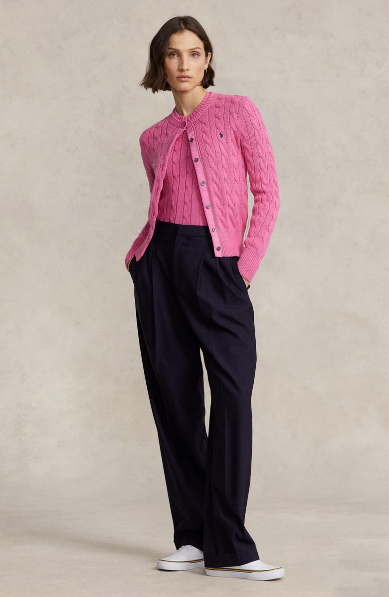 Polo Ralph Lauren Cable Knit Cardigan, Alternate, color, 