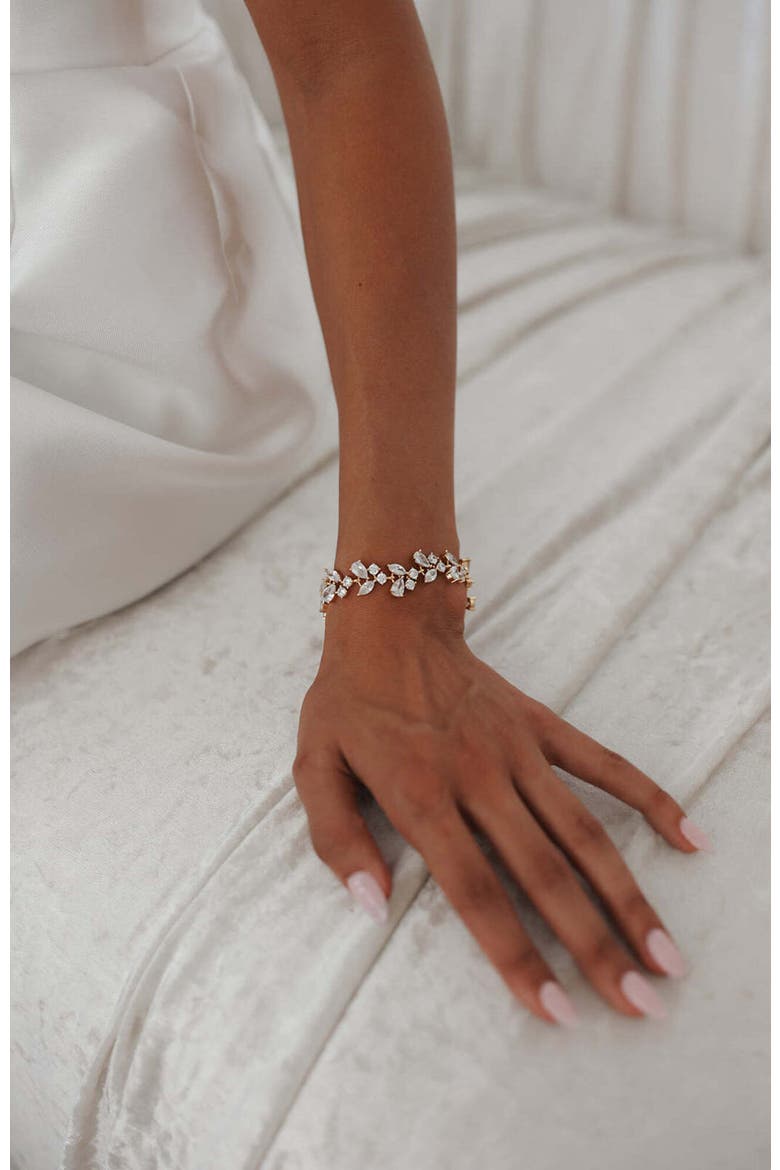 Cami Crystal Bracelet, Alternate, color, Gold