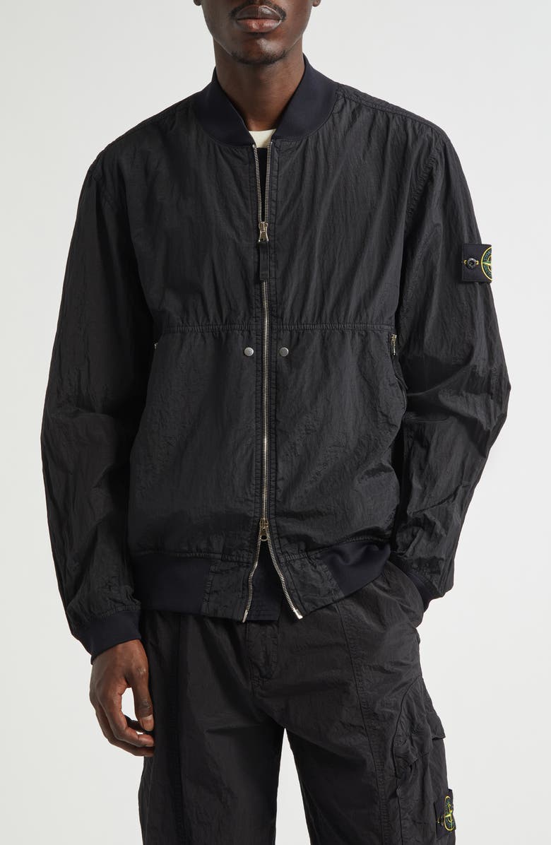 Stone Island Water Resistant ECONYL<sup>®</sup> Regenerated Nylon Bomber Jacket, Main, color, 
