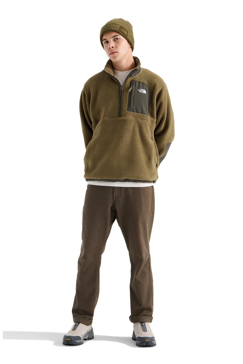 Yumiori Off Peak Recycled Fleece Half Zip Pullover, Alternate, color, CARAWAY SEED/ NEW TAUPE GREEN