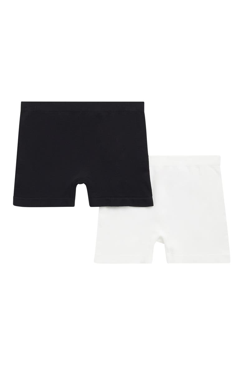 Kids' 2-Pack Knit Shorts, Main, color, WHITE BLACK
