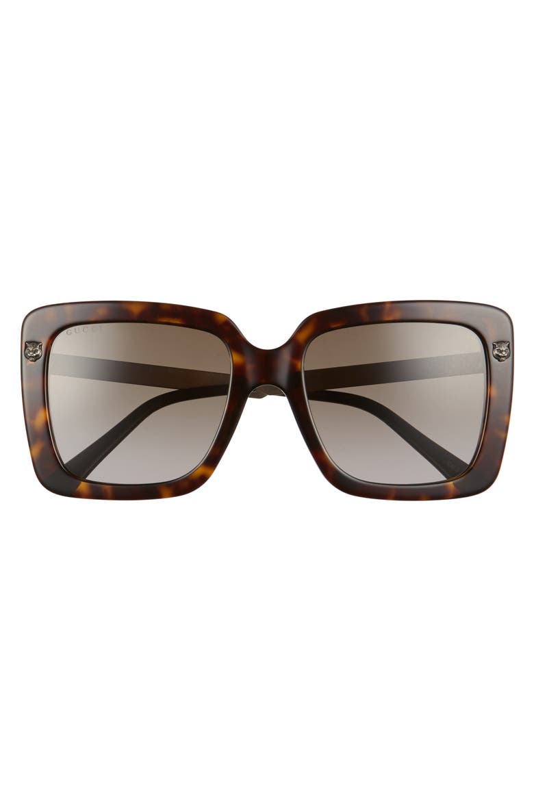 53mm Square Sunglasses, Alternate, color, HAVANA/ BROWN