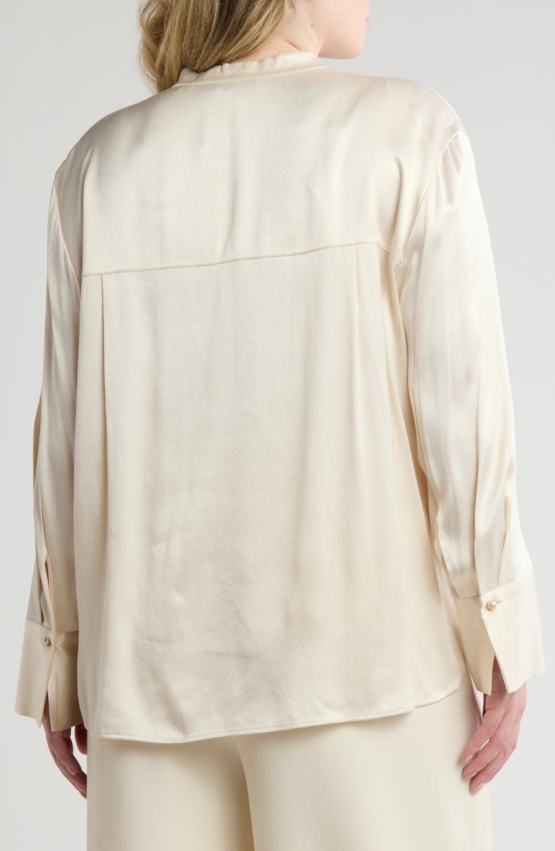 Vince Relaxed Band Collar Button-Up Shirt, Alternate, color, Pampas