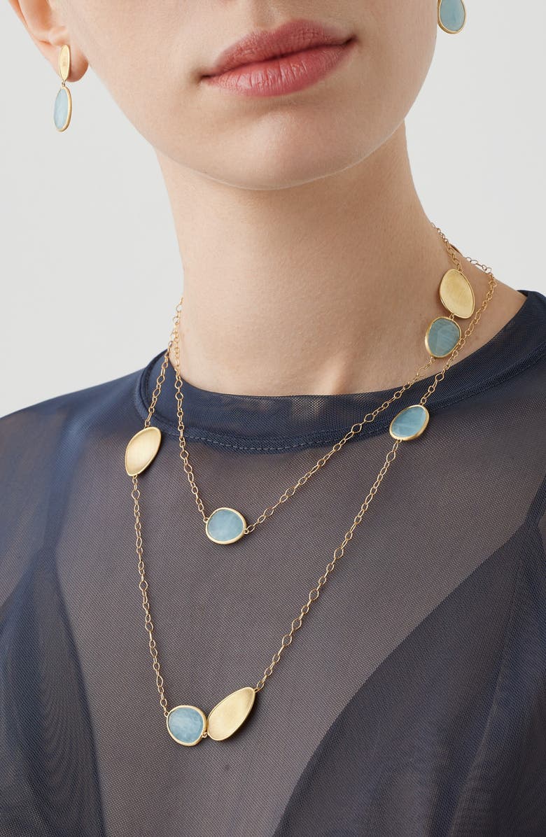 Marco Bicego Lunaria Long Station Necklace, Alternate, color, 18K Yellow Gold