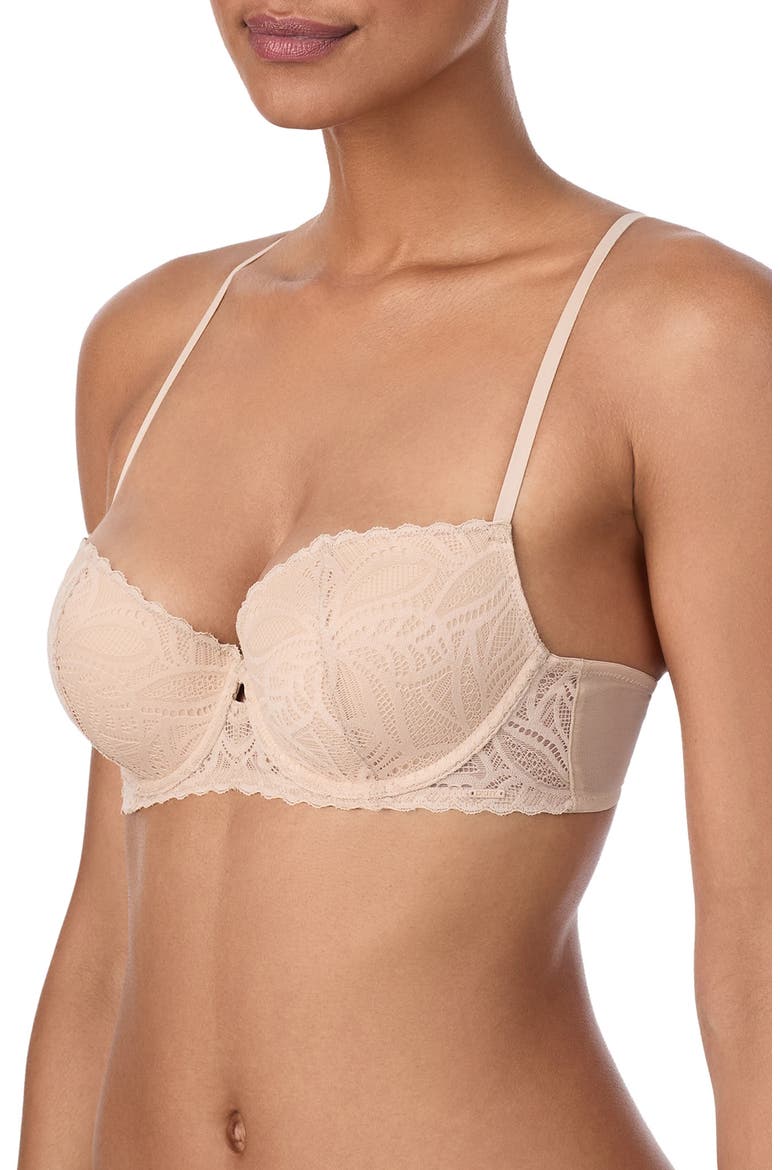 Deco Underwire Lace Balconette Bra, Alternate, color, CASHMEREND