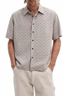 Dalton Jacquard Short Sleeve Button-Up Shirt