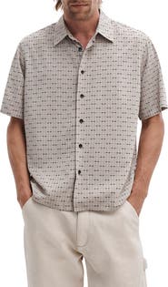 rag & bone Dalton Jacquard Short Sleeve Button-Up Shirt