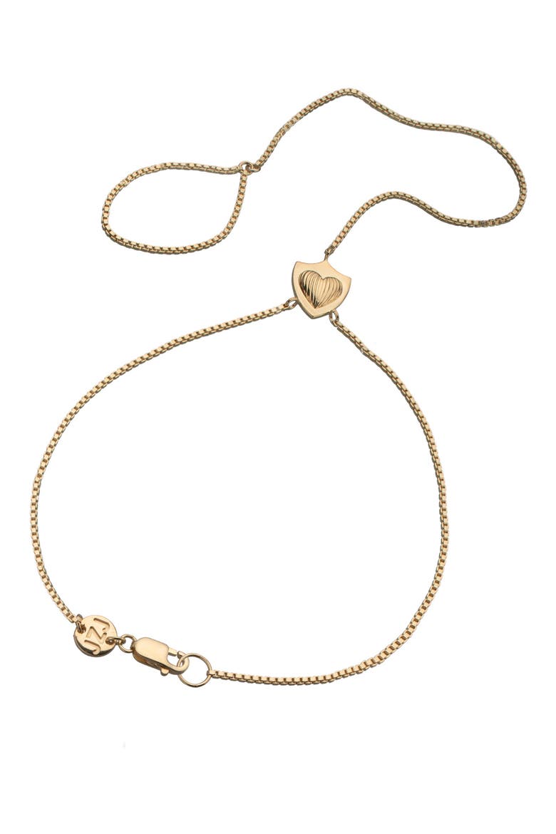Chara Heart Charm Hand Chain Bracelet, Main, color, YELLOW GOLD