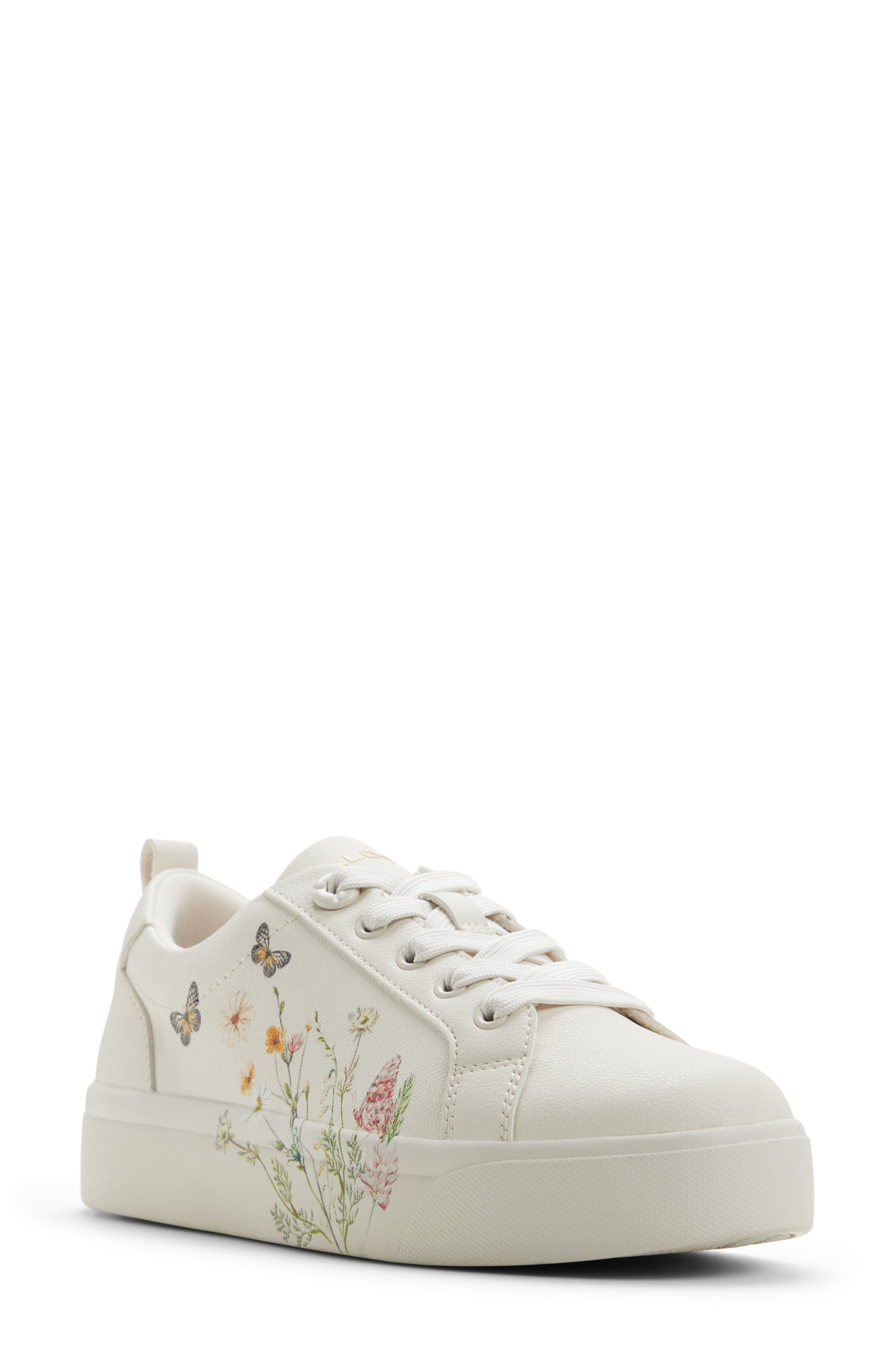 ALDO Wildflowers Sneaker, Main, color, White/ Multi