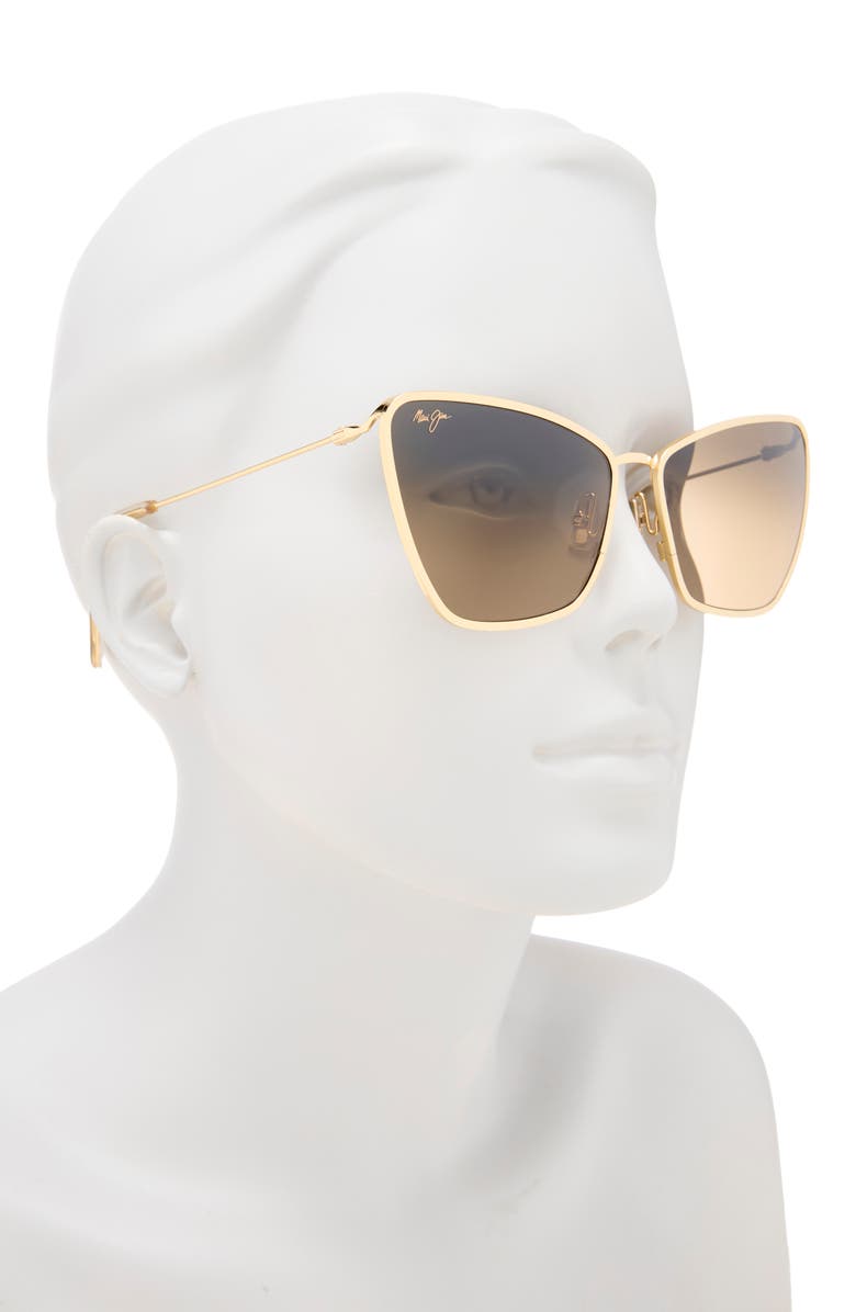 Maui Jim 63mm Polarized Cat Eye Sunglasses, Alternate, color, 