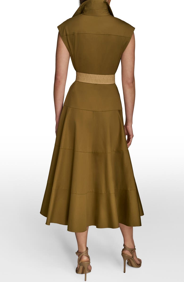 Donna Karan New York Belted Stretch Cotton Shirtdress, Alternate, color, 