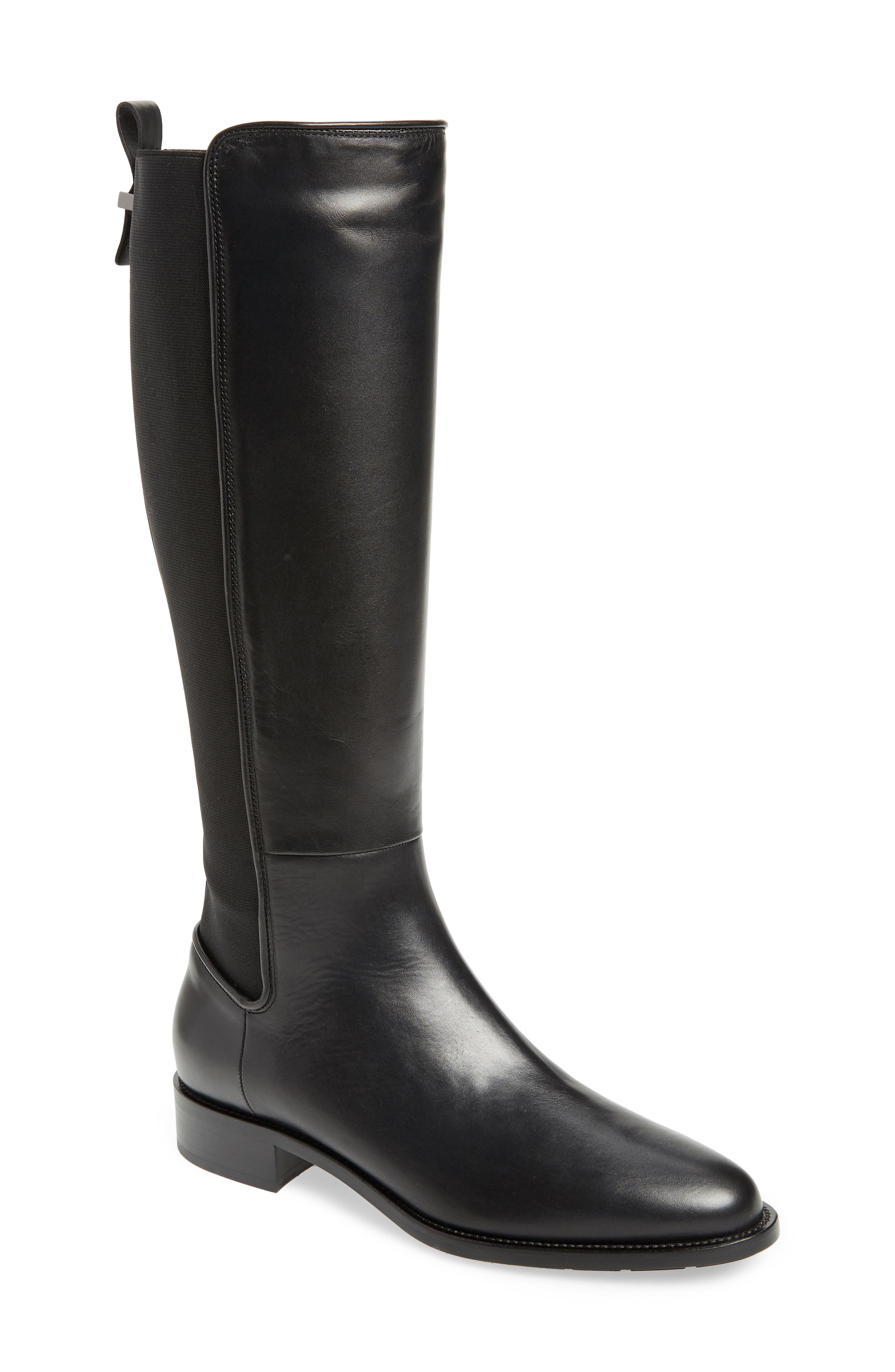 Nastia Water Resistant Boot, Main, color, BLACK