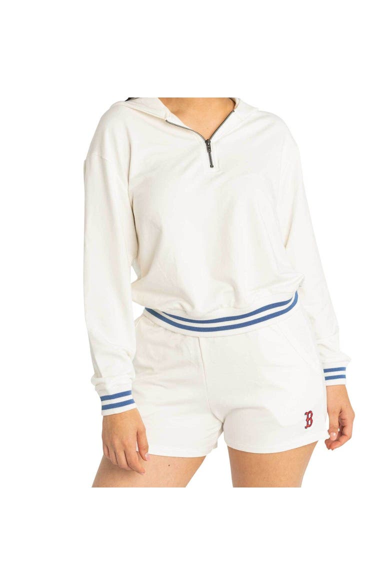 Women's Lusso  White Boston Red Sox Maeg Tri-Blend Pocket Shorts, Alternate, color, White
