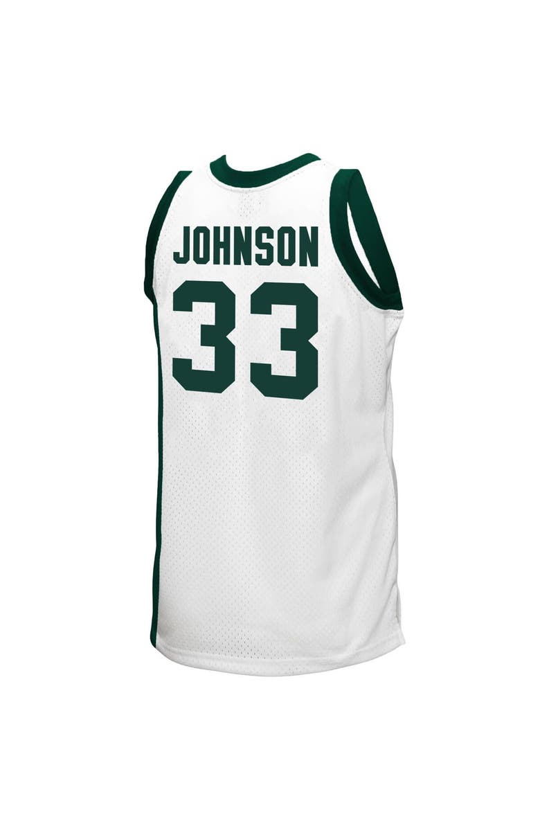 Mitchell & Ness Men's Mitchell & Ness Magic Johnson White Michigan State Spartans 1978 Swingman Throwback Jersey, Alternate, color, White