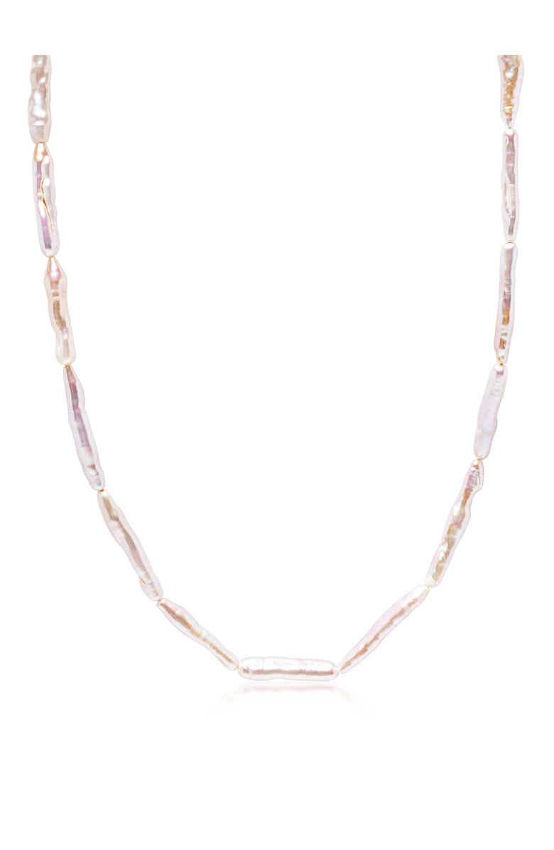 Nialaya Mermaid Pearl Choker, Main, color, White