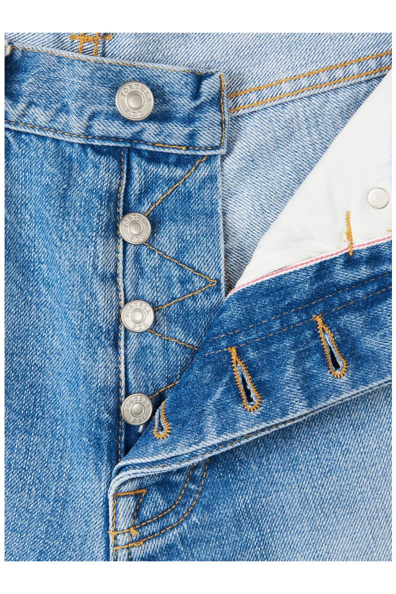 Winonaj Japan Selvedge Bleach Wash Denim Shorts, Alternate, color, LIGHT BLUE