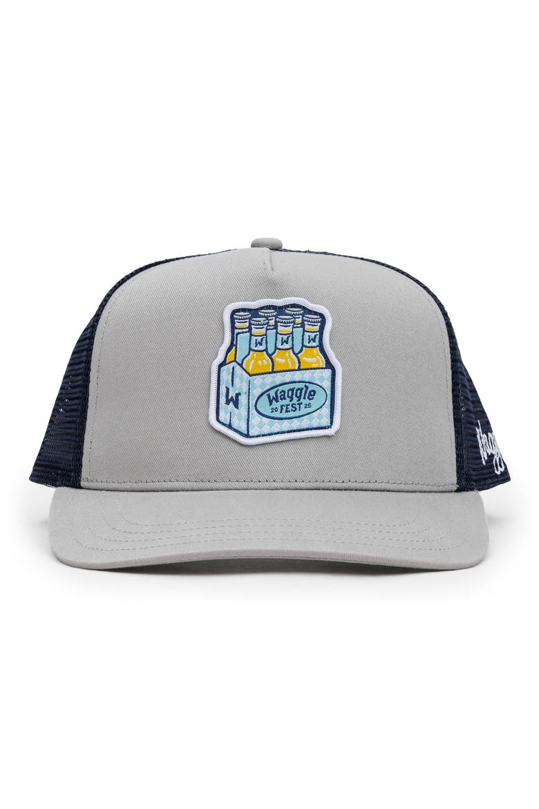 Wagglefest Trucker Hat, Alternate, color, GRAY