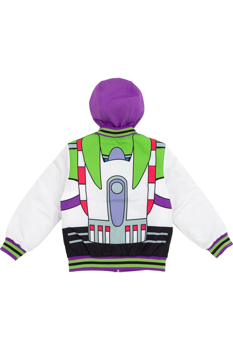 Toy Story Zip-Up Bomber Jacket, Alternate, color, Buzz Lightyear White