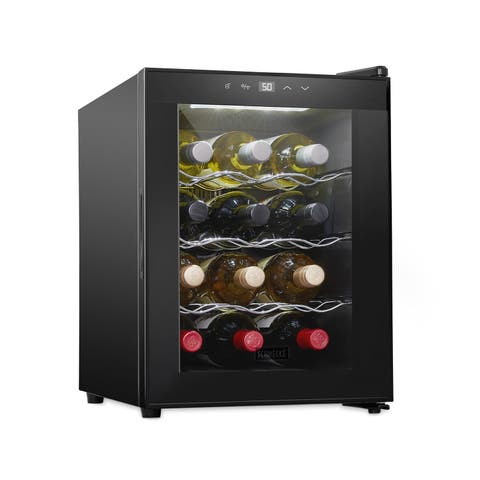 12 Bottle Thermoelectric Wine Cooler, Quiet Freestanding Wine Fridge