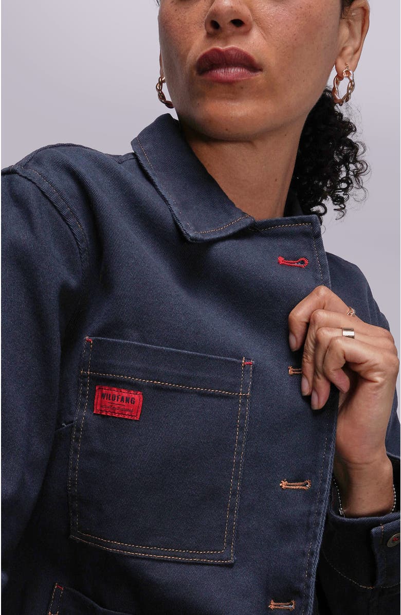 WILDFANG The Essential Denim Utility Jacket, Alternate, color, Navy