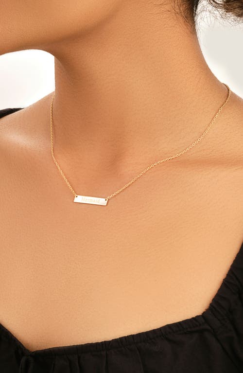Sterling Forever 14k Yellow Gold Plated Sterling Silver Inspirational Bar Pendant Necklace