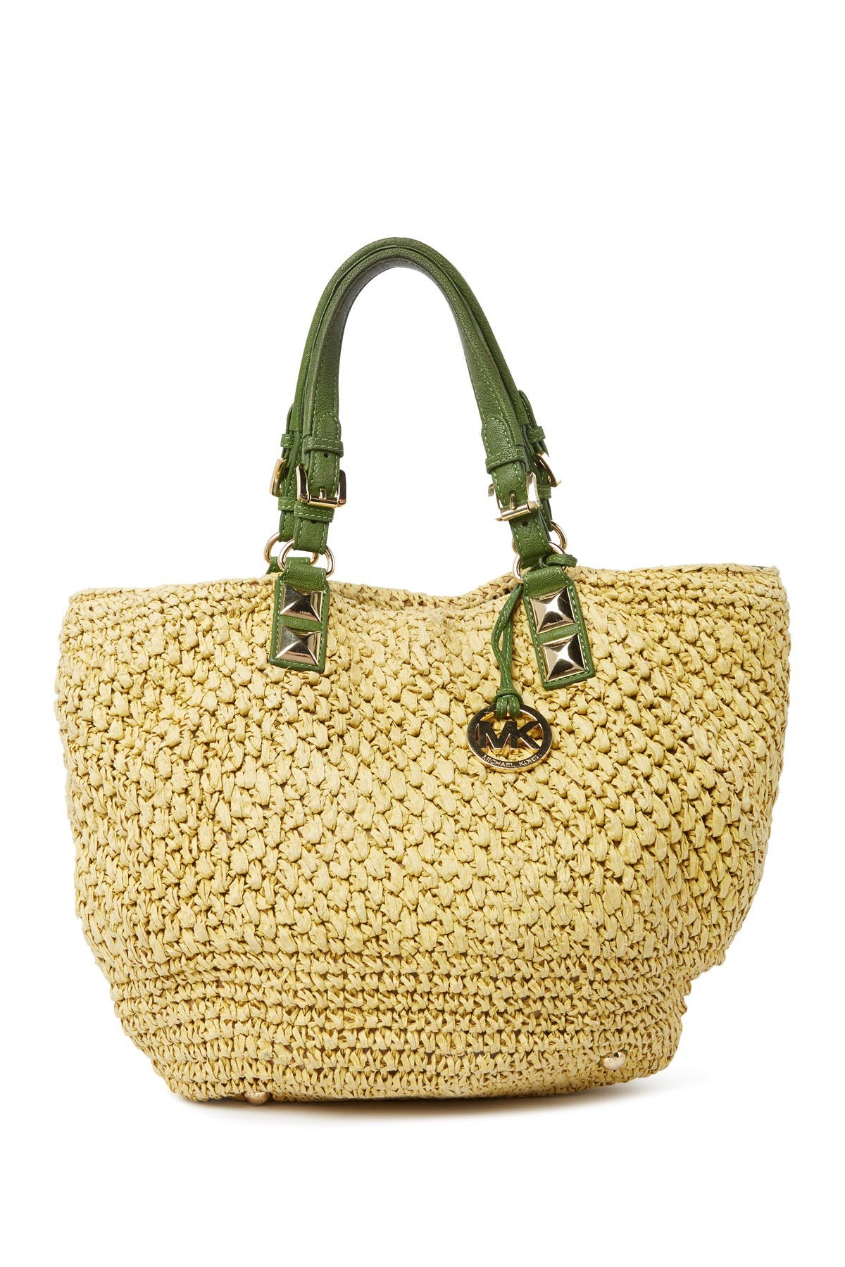 MICHAEL Michael Kors 'Santorini - Large' Straw Basket Tote, Alternate, color, 