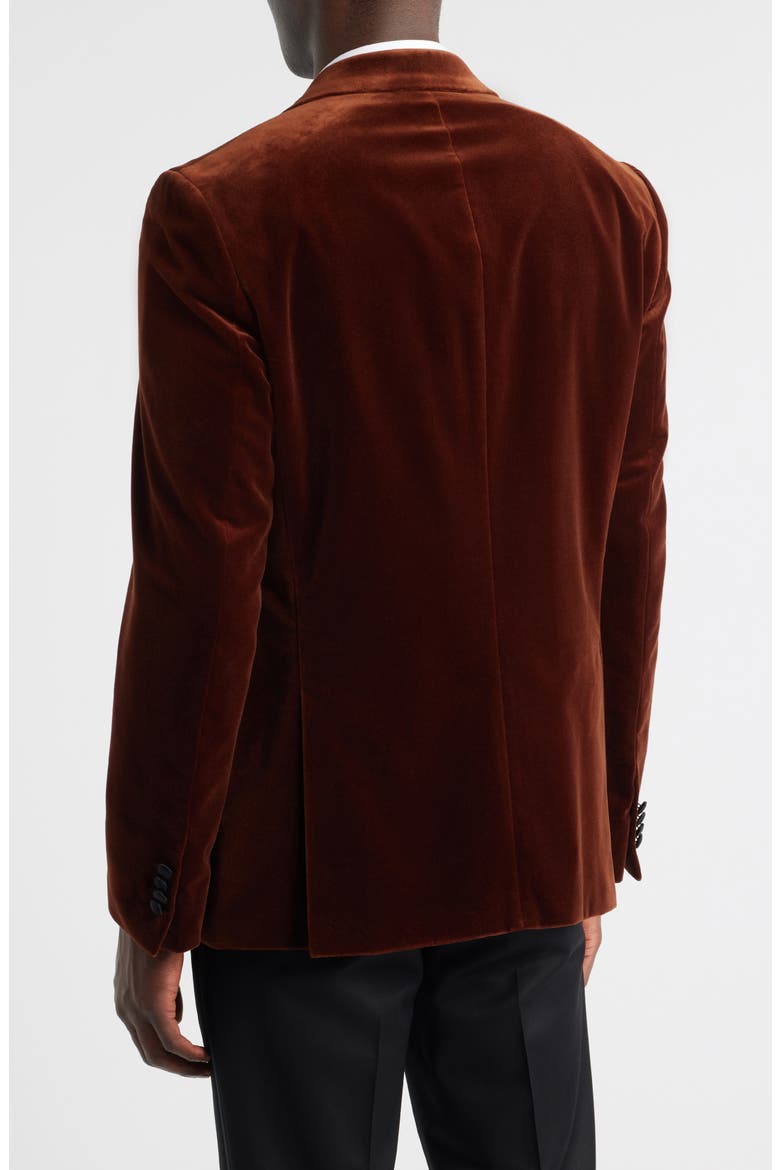 Hutson Cotton Velvet Dinner Jacket, Alternate, color, DARK ORANGE