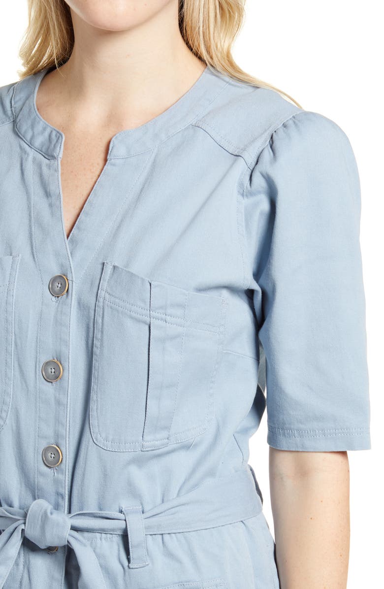 Wit & Wisdom Ab-Solution Button Front Twill Jumpsuit, Alternate, color, 