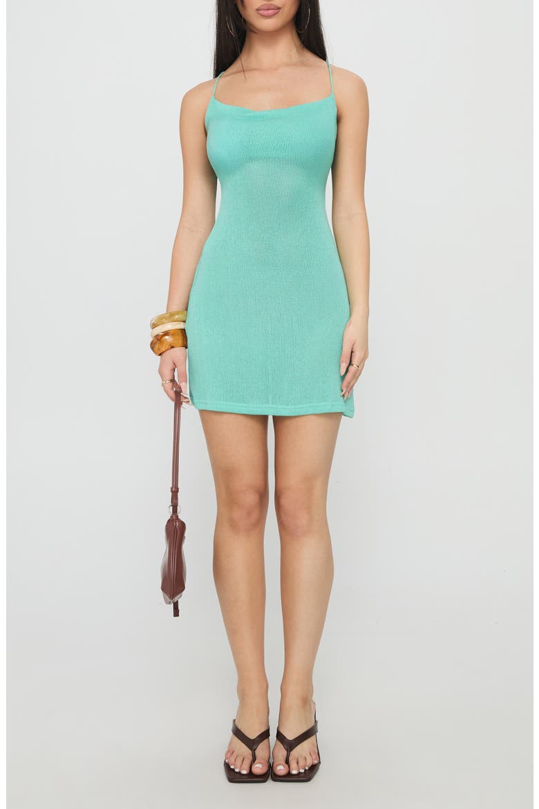 Cote Cowl Neck Minidress, Main, color, AQUA