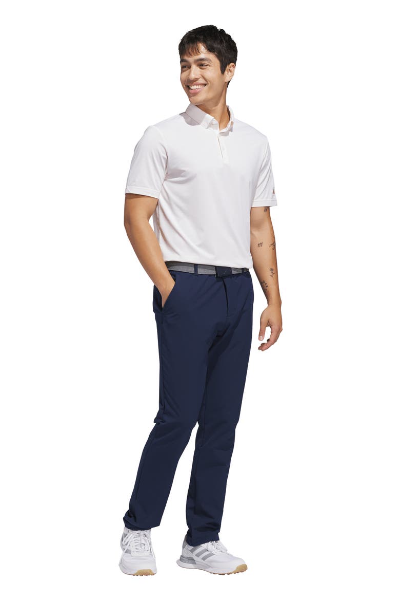 Ultimate Pencil Stripe Performance Golf Polo, Alternate, color, WHITE/ SEMI ICE TANGERINE
