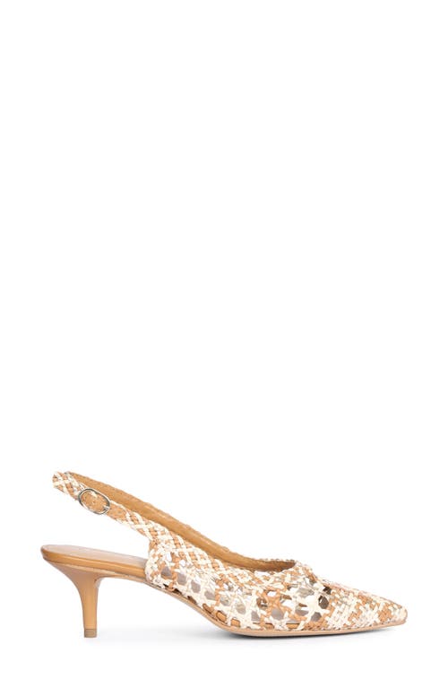 Saint G Abril Woven Slingback Pump In Multi Tan
