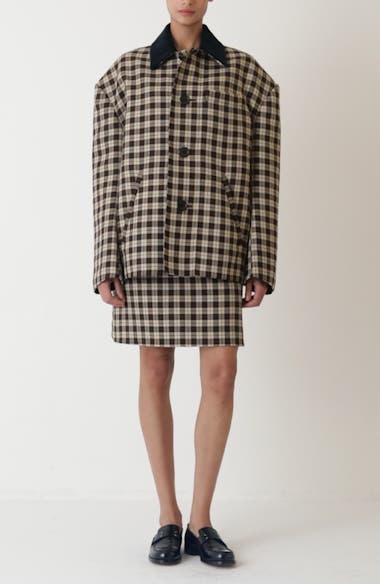 Meryll Rogge Check Wool & Silk Double Face Jacket | Nordstrom